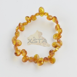 Cognac leave shape amber bracelet Cognac leave shape amber bracelet